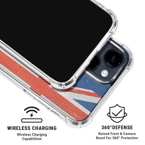 New Zealand Flag Distressed iPhone 15 Clear Case